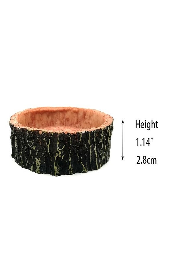Shelltech Reptile Water Dish and Food Bowl, Resin Dish with Wood Grain Design for Tortoise Gecko Frog Spider Chameleon Scorpion (Black, Mini) - Image 5